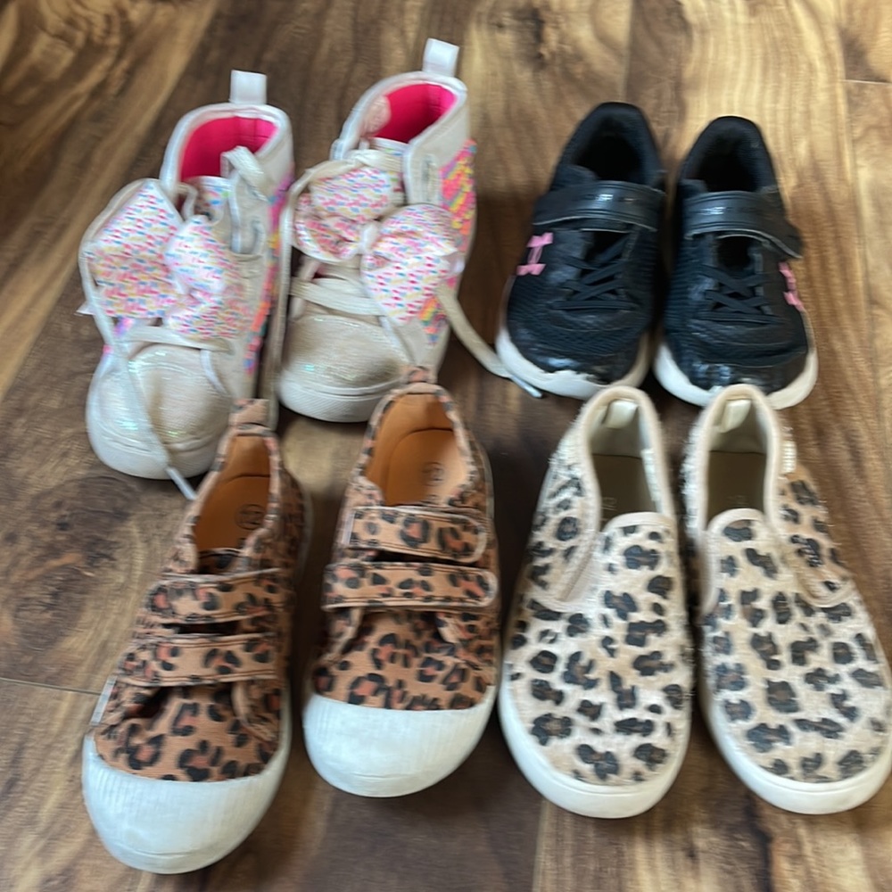 Lot of 4 pairs of  shoes all size 12 kids